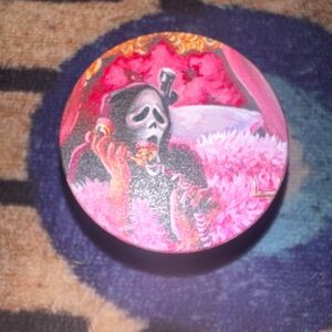 Vibrant Pink and Red Art Ghostface Grinder